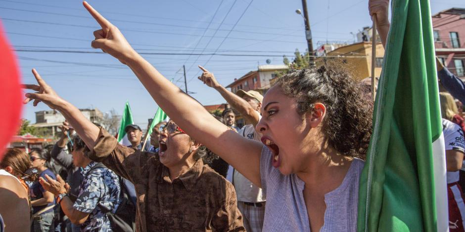 FOTOS: Imágenes de las protestas por la caravana migrante en Tijuana