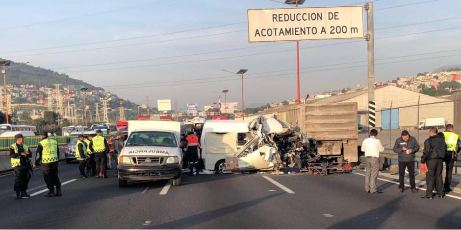 Apoyo a víctimas e investigar accidente en la México-Pachuca, ordena Del Mazo