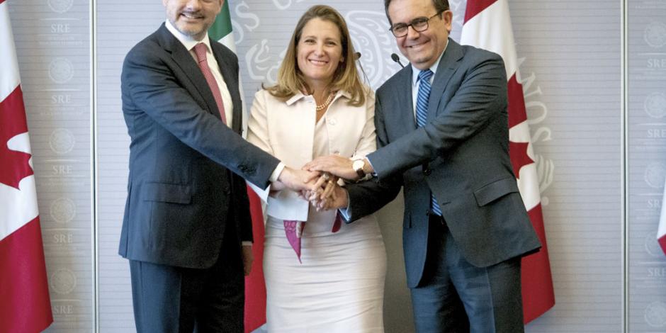 México y Canadá van alineados a renegociación; el TLCAN es esencialmente trilateral, advierten a Trump