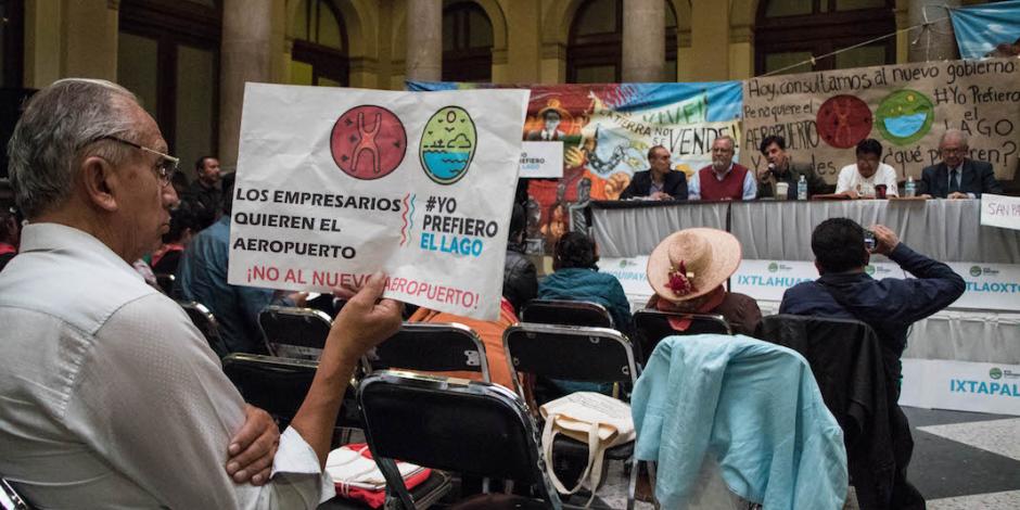 Habitantes de Atenco reiteran a gobierno electo su rechazo a NAIM