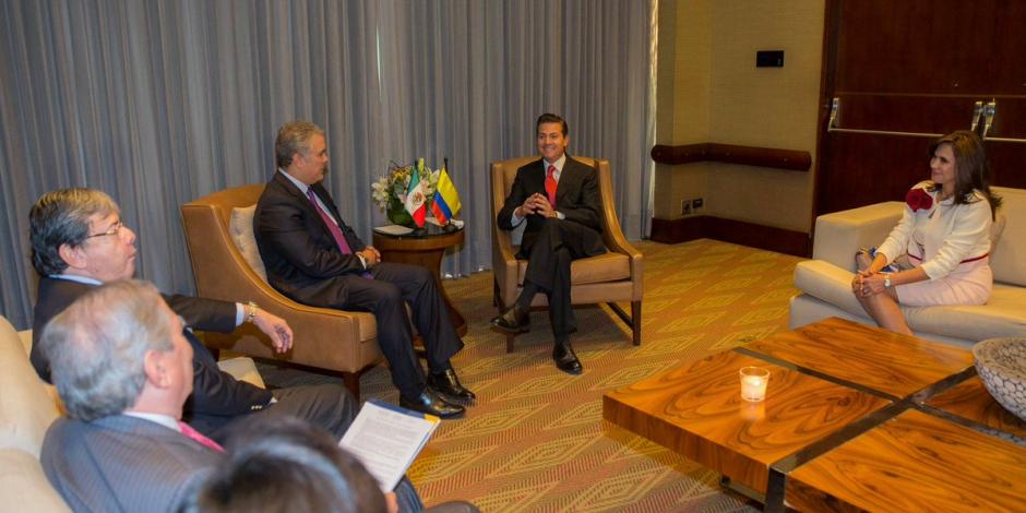 Peña Nieto se reúne con presidente electo de Colombia, Iván Duque