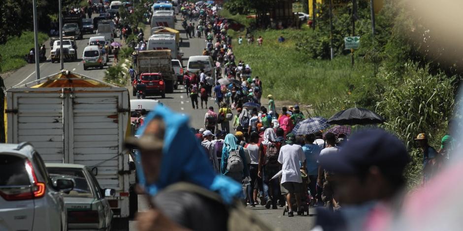 Caravana Migrante cambia la ruta, ahora avanza hacia Matías Romero