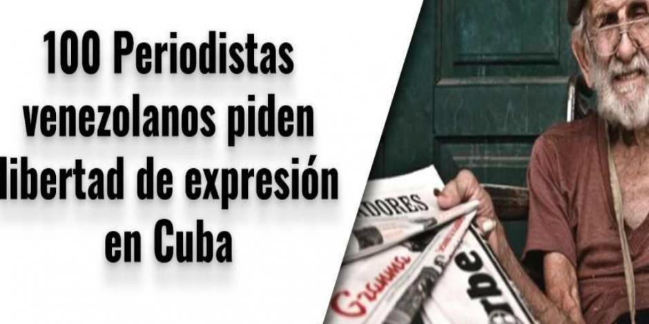 Con manifiesto, 100 periodistas venezolanos exigen libertad de expresión en Cuba
