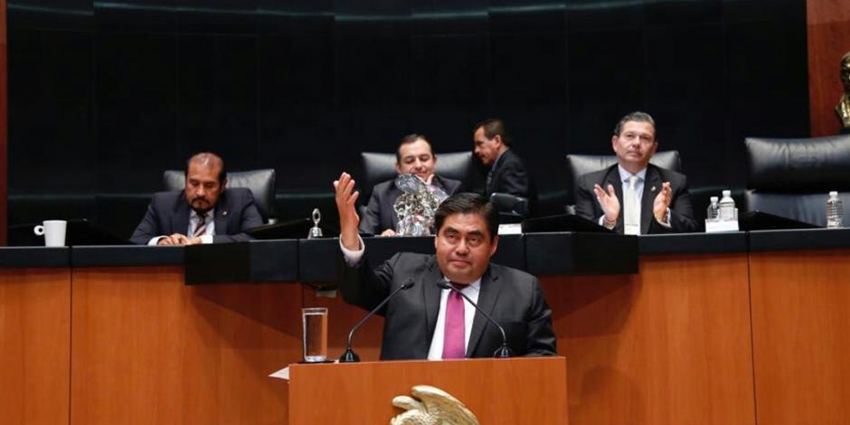Quiero gobernar Puebla, me siento fuerte y digno para hacerlo: Miguel Barbosa