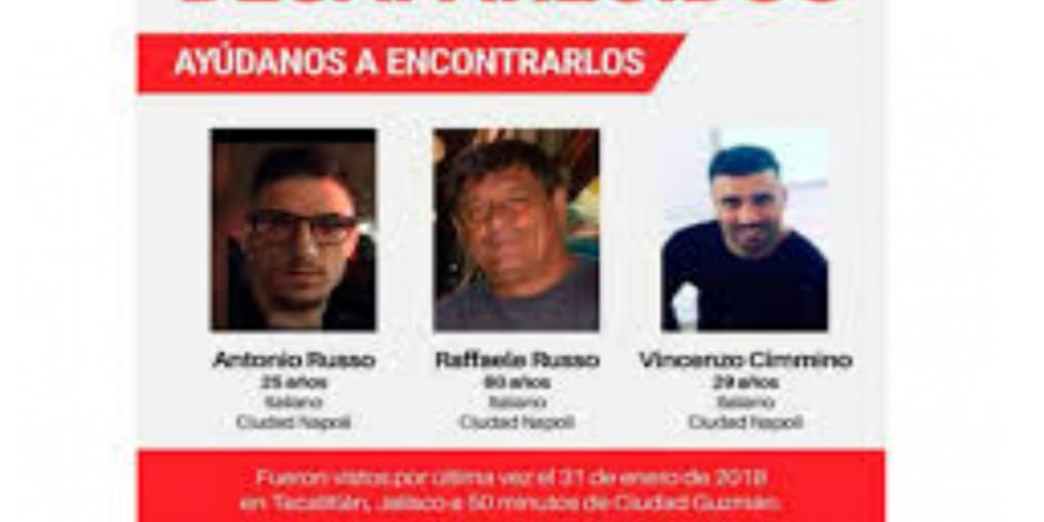 Envía Italia investigadores a México por napolitanos desaparecidos