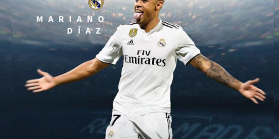 Mariano Díaz portará el número '7' en Real Madrid