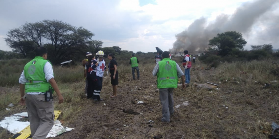 Caída de avión, sin reporte de víctimas mortales, asegura Aeroméxico