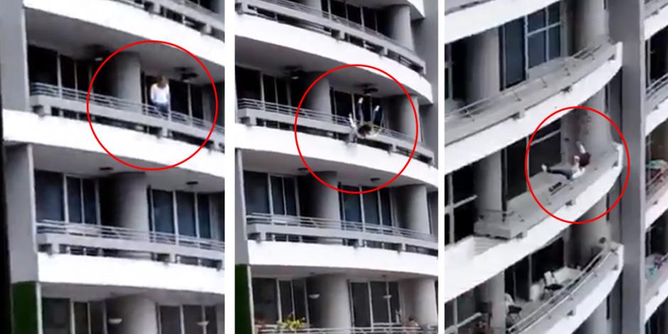 VIDEO: Mujer cae de piso 27 por tomarse un selfie