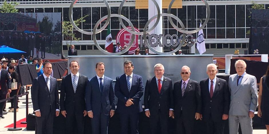 FOTOS: Develan aros olímpicos en la Ciudad Deportiva de la CDMX