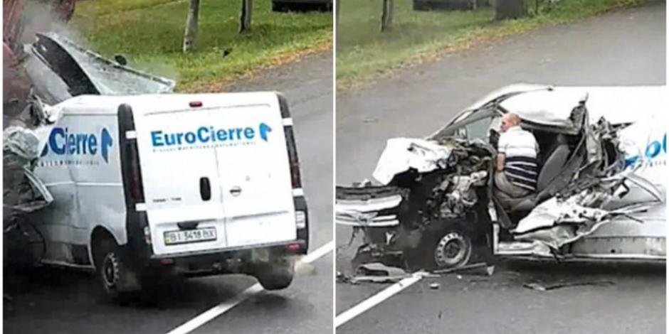 VIDEO: Conductor se queda dormido y choca con camión en carretera