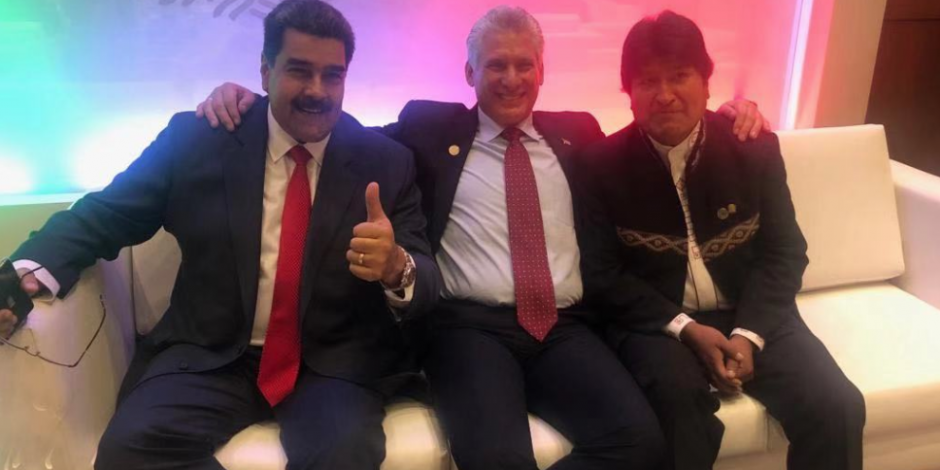 Maduro llega a Palacio Nacional para comida con López Obrador