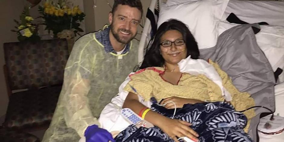 Visita Justin Timberlake a sobreviviente de tiroteo en Texas