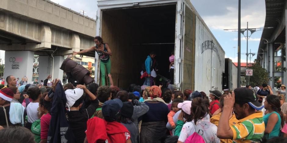 Arriba a CDMX nuevo contingente de migrantes centroamericanos