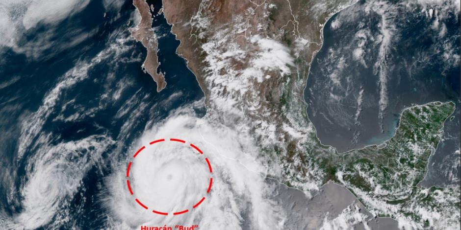 Huracán Bud baja a categoría 3, se mantiene vigilancia de Michoacán a Nayarit