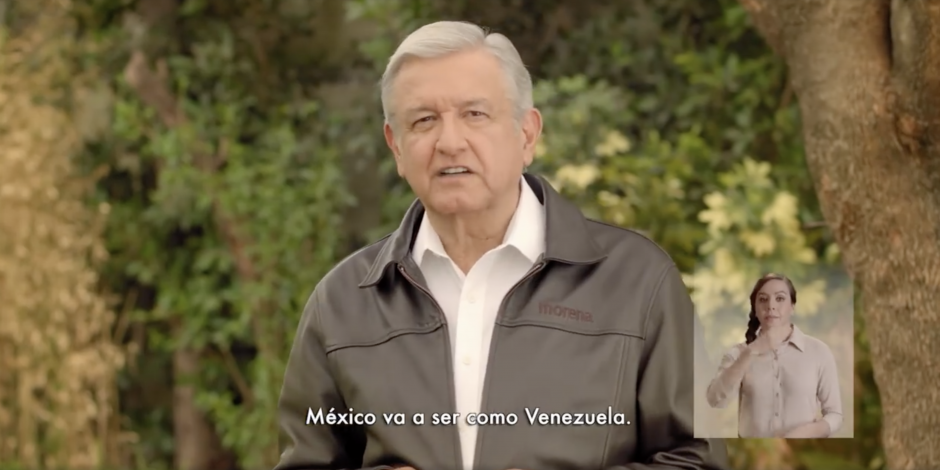 En su primer spot de campaña, AMLO promete no convertir a México en Venezuela