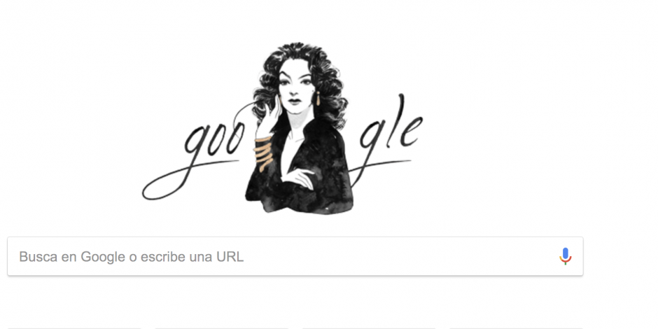 Google homenajea con un doodle a María Félix en su 104 aniversario