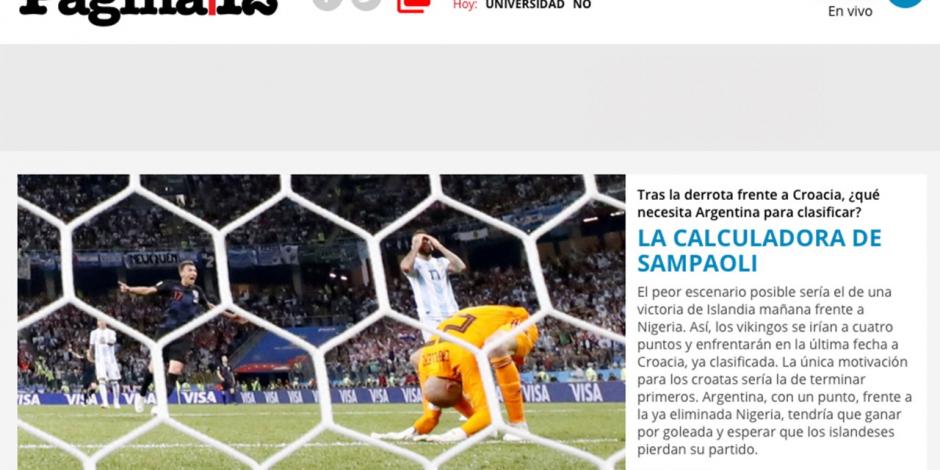 FOTOS: Prensa argentina destroza a su selección tras derrota con Croacia