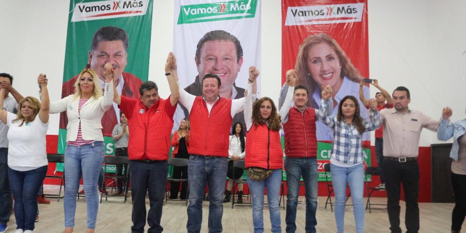 Líderes de MC, Humanista y Panal se suman a campaña del PRI en Contreras
