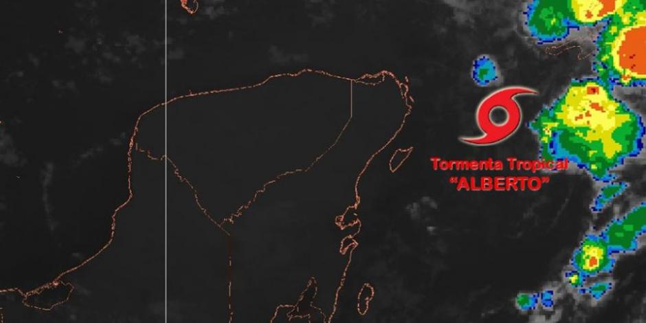 Tormenta tropical Alberto se ubica frente a costas de Quintana Roo