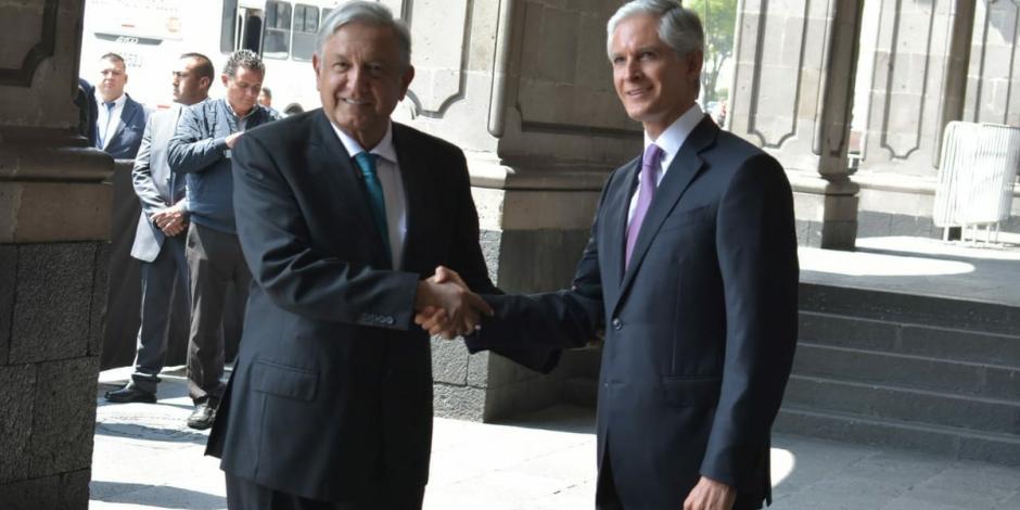 López Obrador se reúne con gobernador Alfredo del Mazo