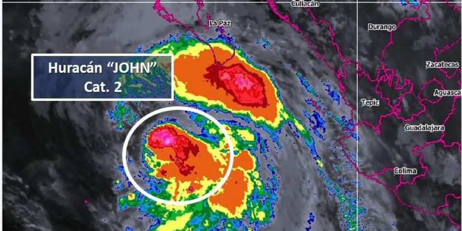 Prevén tormentas muy fuertes en BCS, Sonora y Sinaloa por huracán John