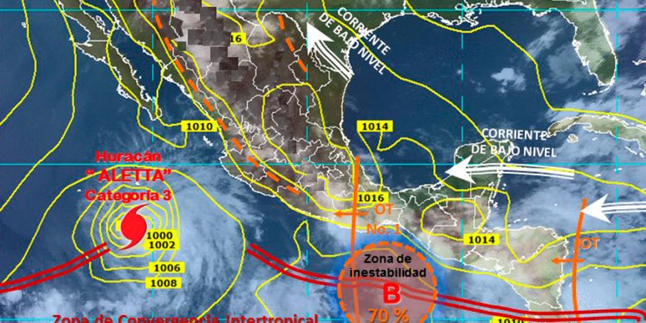 “Aletta” evoluciona a huracán categoría 3; se aleja de costas mexicanas