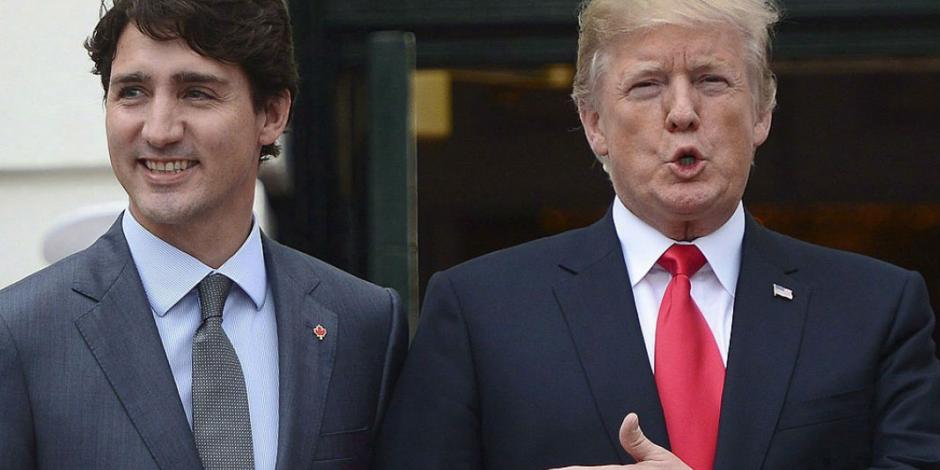 Tras reunión con Trudeau, adelanta Trump posibles cambios en TLCAN