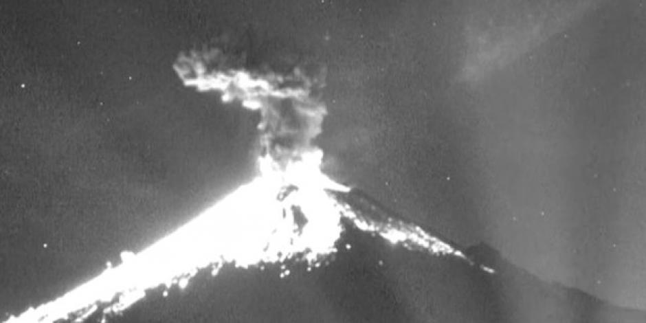 VIDEO: Volcán Popocatépetl registra explosión; sigue la alerta amarilla