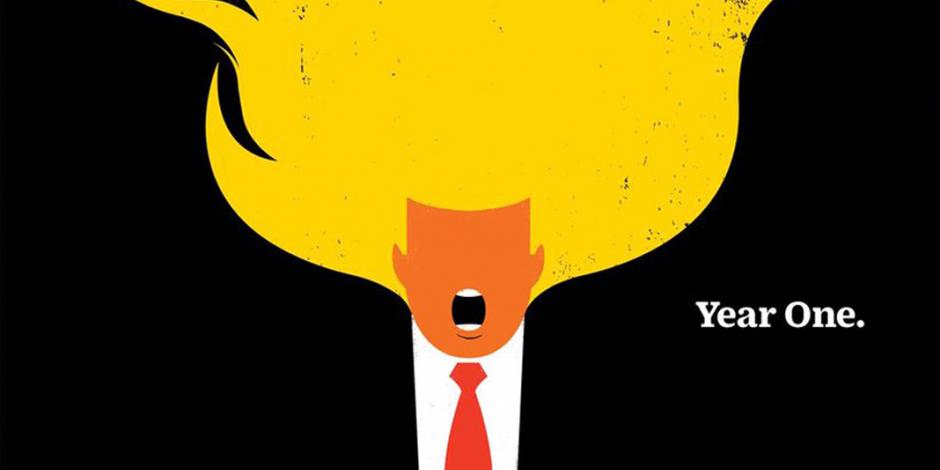 TIME dedica portada a Donald Trump a un año de su mandato
