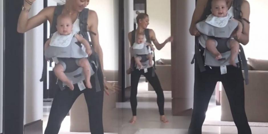 VIDEO: Anna Kournikova y su bebé bailan tema de Enrique Iglesias