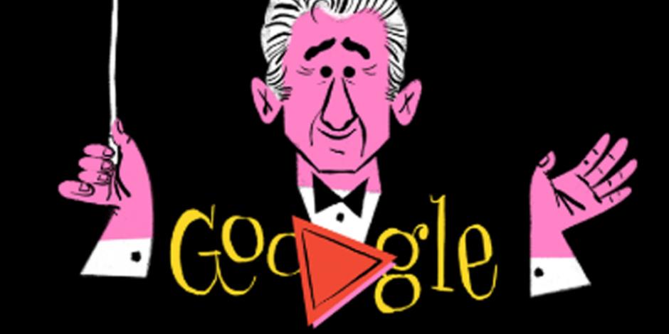 Google celebra el centenario del nacimiento de Leonard Bernstein