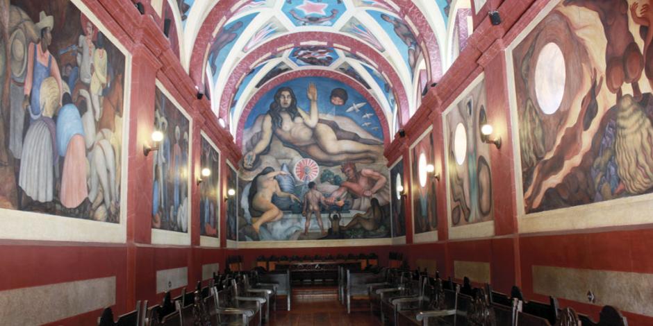 Restauran mural de Diego Rivera dañado en sismo del 19-S