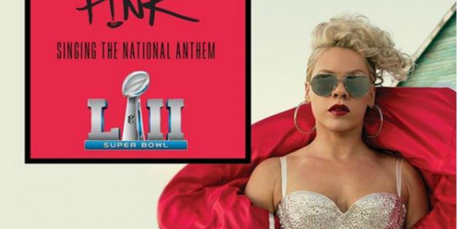 Pink interpretará el himno nacional en el Super Bowl