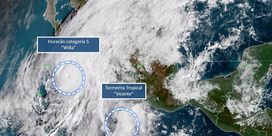 Huracán Willa se intensifica a categoría 5 en costas del Pacífico
