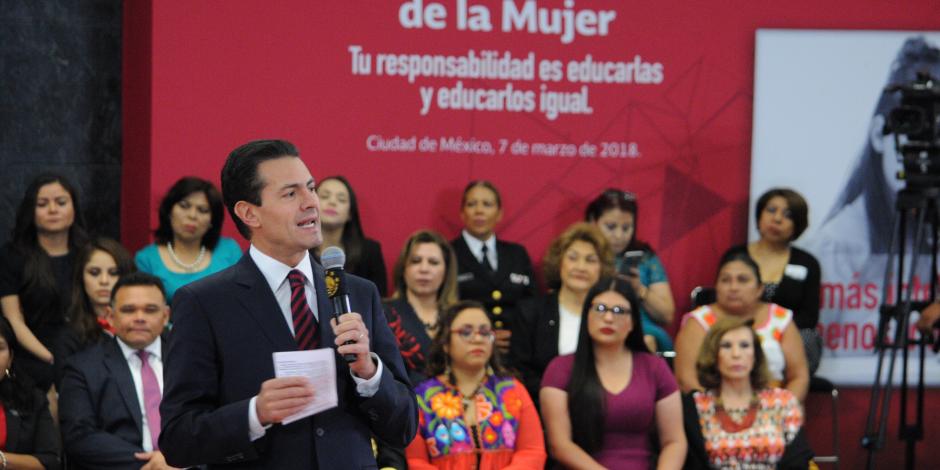 Igualdad en México mejor que hace cinco años, indica EPN