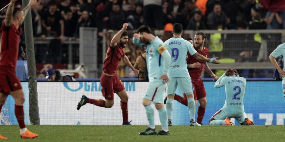 Remonta la Roma desventaja y elimina al Barça de la Champions