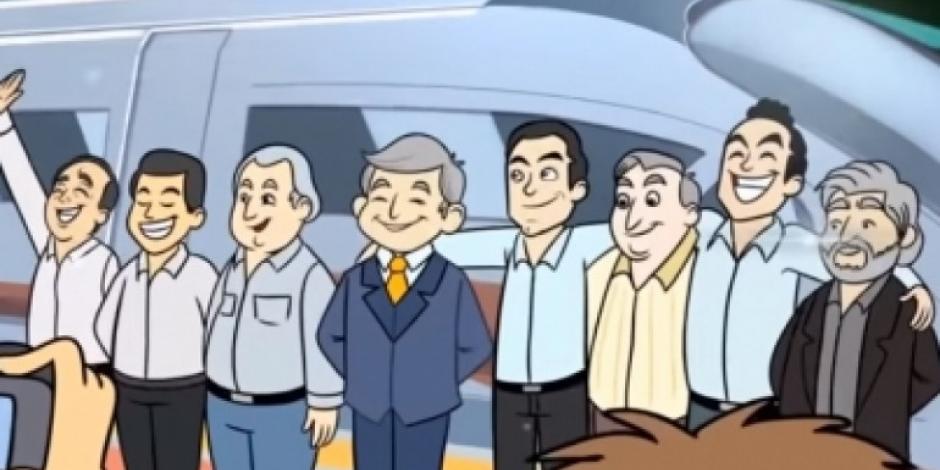 VIDEO: Lanza equipo de AMLO caricatura para promover el Tren Maya