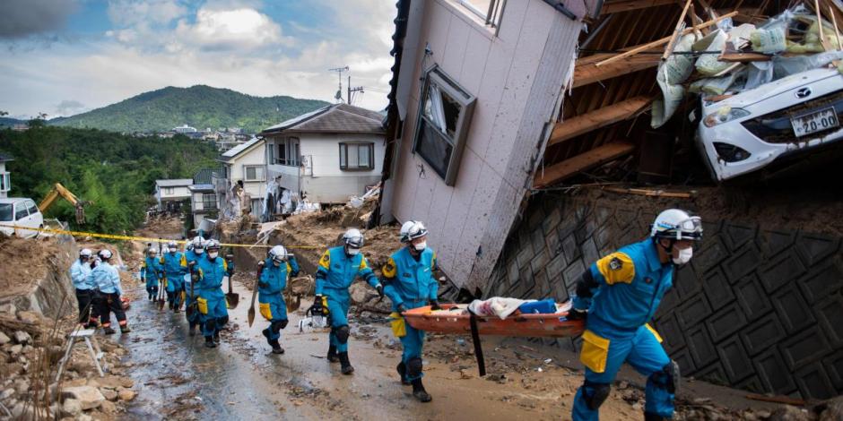 FOTOS: Suman 209 los muertos por inundaciones en Japón