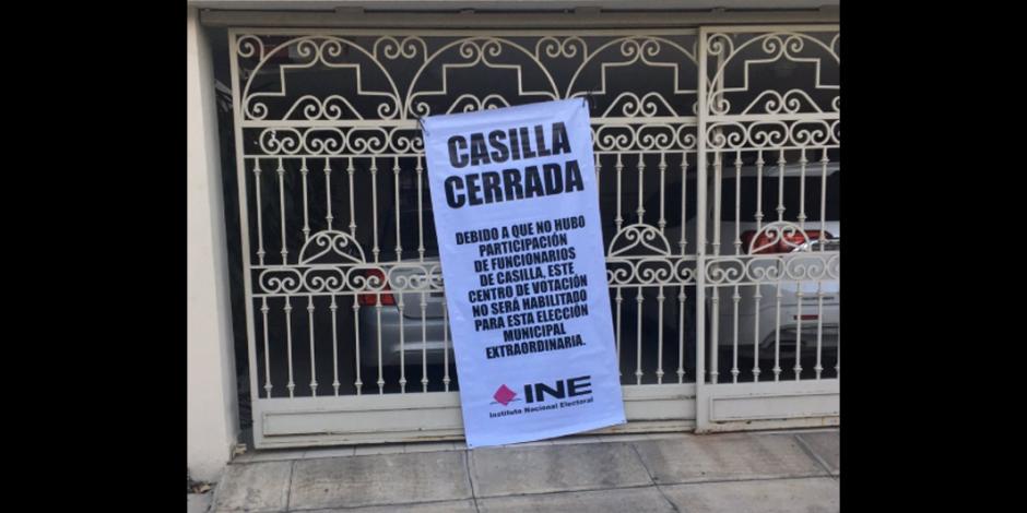 Denuncian colocación de mantas apócrifas para inhibir voto en Monterrey