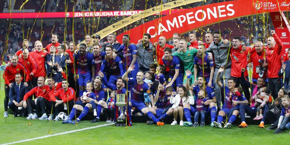 Barcelona se corona tetracampeón de la Copa del Rey goleando a Sevilla