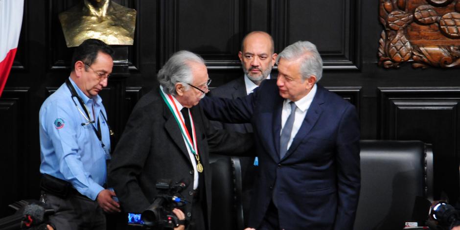 FOTOS: Entrega Senado a Carlos Payán la Medalla Belisario Domínguez