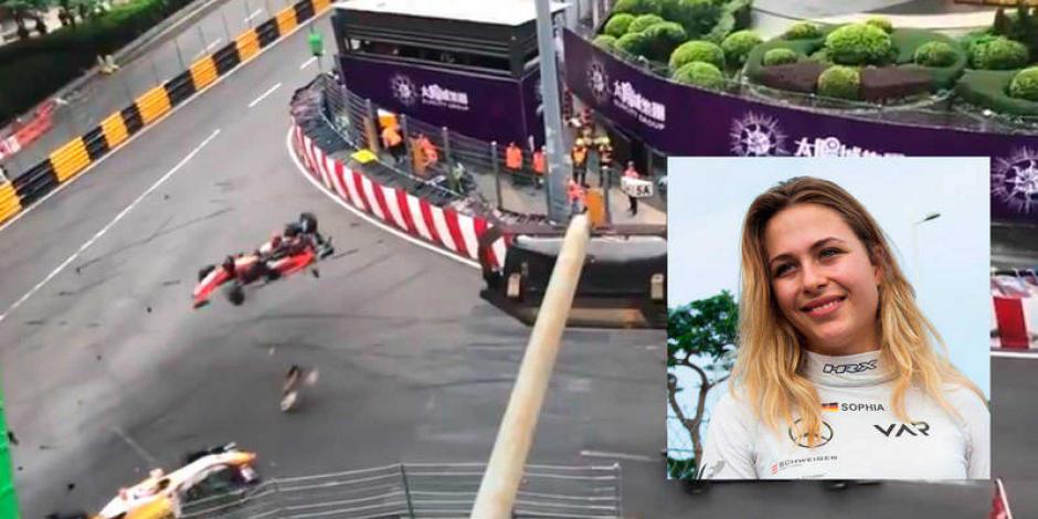 VIDEO: Impactante accidente de Sophia Flörsch en el GP de Macao