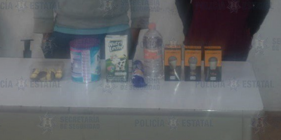 Capturan a pareja por robar leche, agua y pan en Amanalco