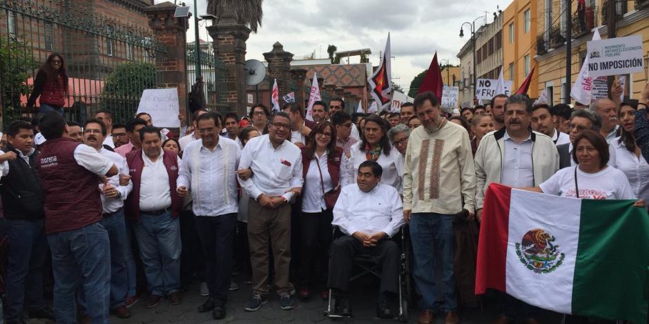 Con marcha, Morena insiste en echar abajo resultados de comicios en Puebla