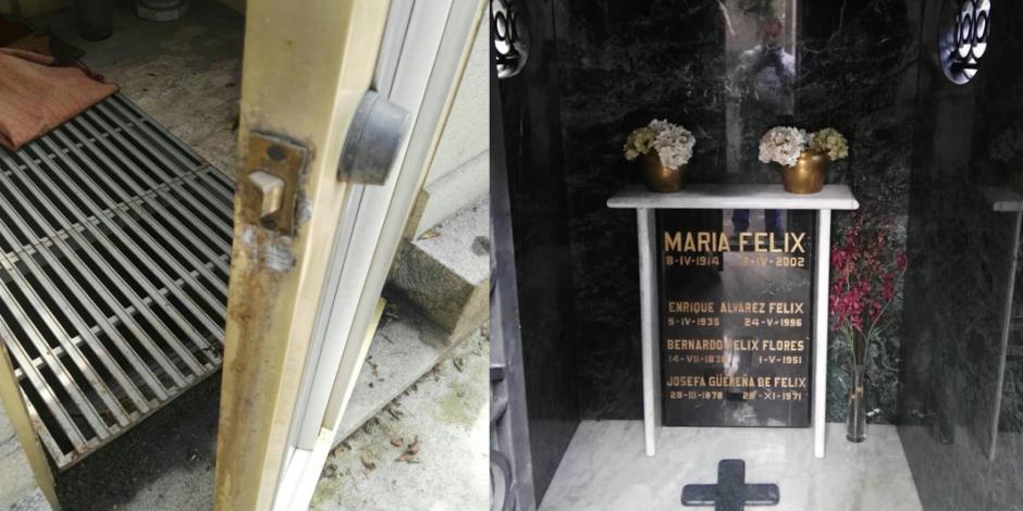 Saquean tumba de María Félix en el Panteón Francés