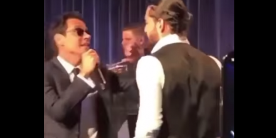 VIDEO: Marc Anthony besa a Maluma durante concierto en NY