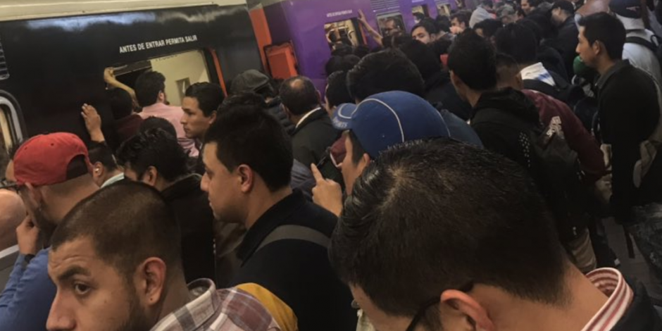 Falla en neumático provocó caos en la Línea 7 del Metro