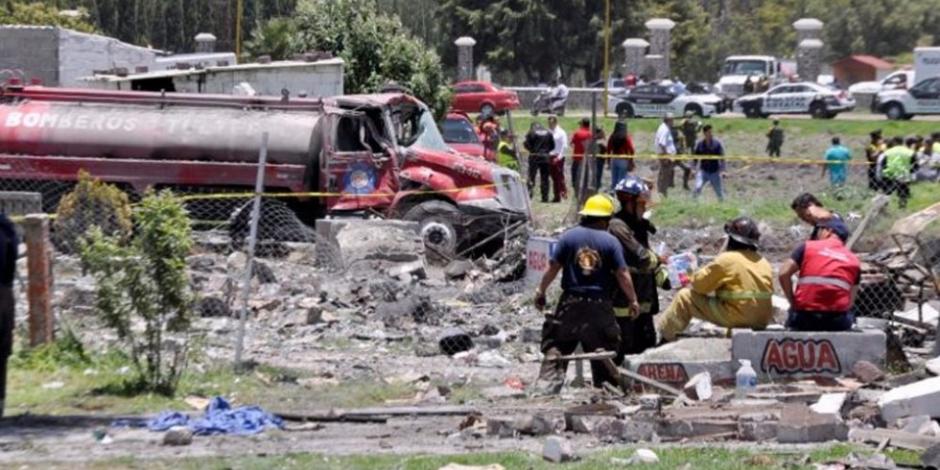 Continúan 39 personas hospitalizadas tras explosiones en Tultepec