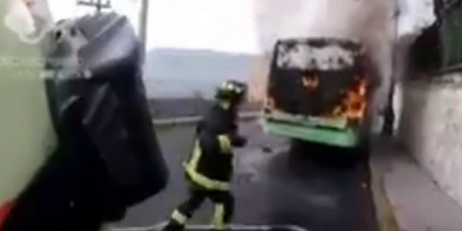VIDEO: Prenden fuego a conductor en la GAM