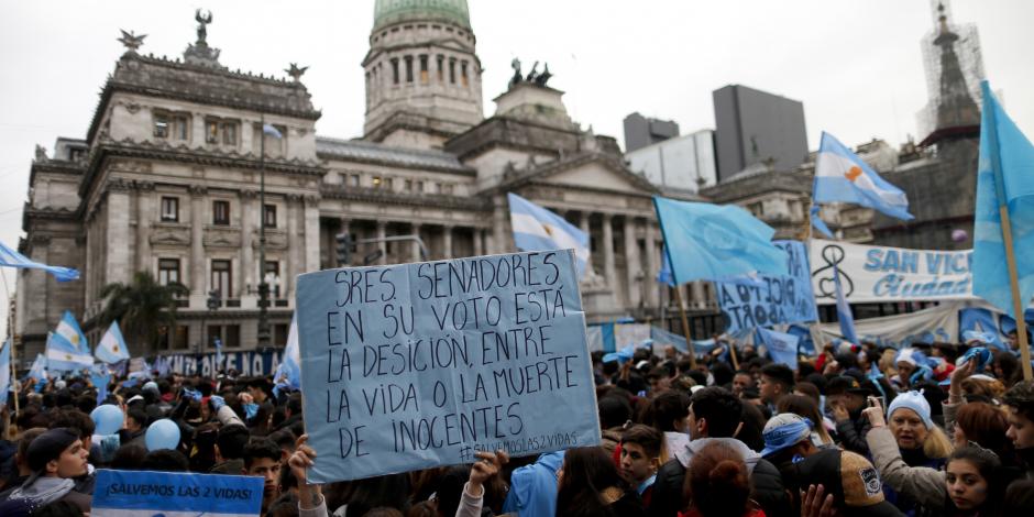 Rechazo a aborto legal en Argentina se consolida en recta final del debate en Senado